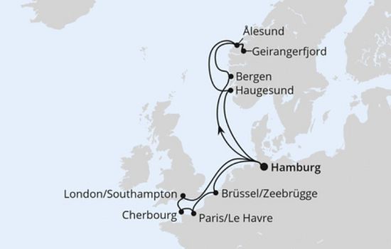 Metropolen & Norwegen ab Hamburg