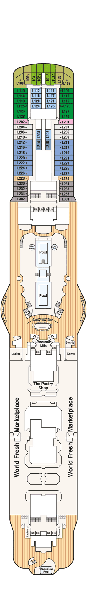 Enchanted Princess - Princess Cruises - Deck 16 (Lido)