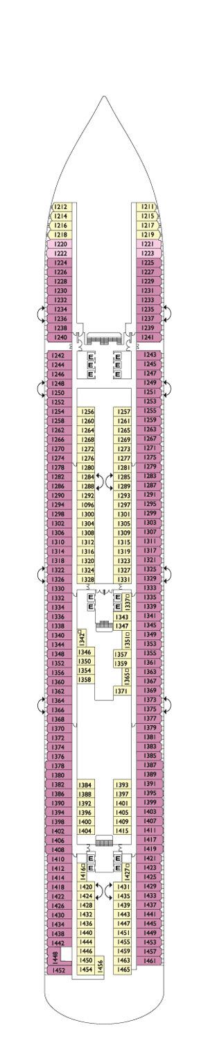 Costa Diadema - Costa Kreuzfahrten - Deck 1 (Excelsior)