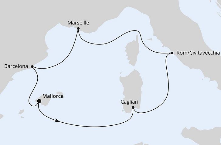 Impressionn zu AIDA Tag des Kusses - AIDAcosma - Mediterrane Schätze mit Sardinien