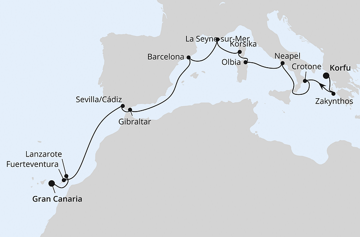 Impressionn zu AIDA Winter 2026/27 - Griechenland, Andalusien & Kanaren