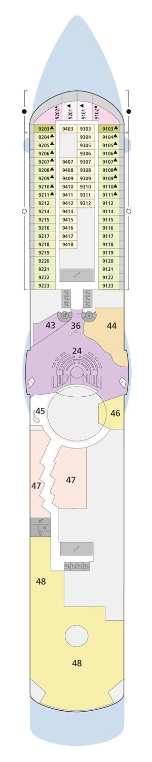 AIDAbella - AIDA Cruises - Deck 9 (Deck 9)