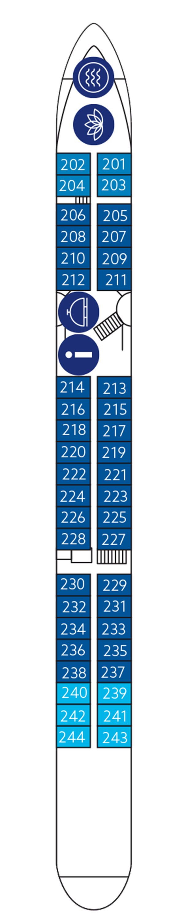 CELINA - Nicko Cruises - Deck 2 (Mitteldeck)