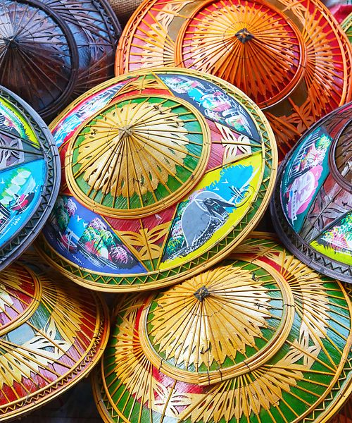 Bunte Reishüte China