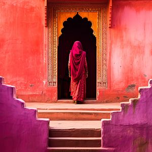 Rajasthani-Frau in Indien