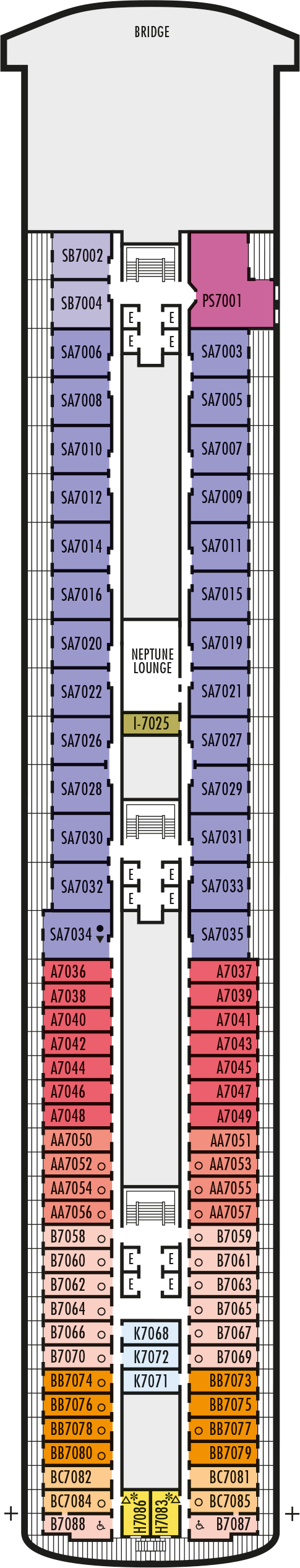 MS Zaandam - Holland America Line - Deck 7 (Navigation Deck)