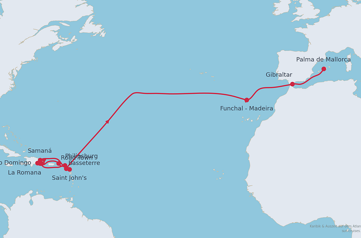 Impression zu Winter 2026/27 - Von der Karibik ins Mittelmeer