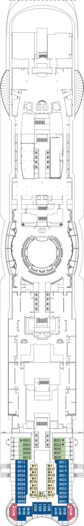 Costa Toscana - Costa Kreuzfahrten - Deck 8 (Bolgheri)