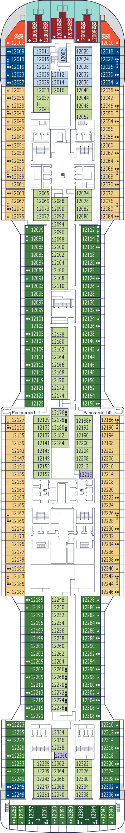 MSC Bellissima - MSC Cruises - Deck 12 (Splendida)