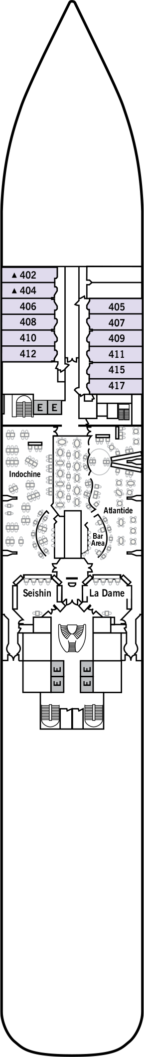 Silver Spirit - Silversea - Deck 4 (Deck 4)