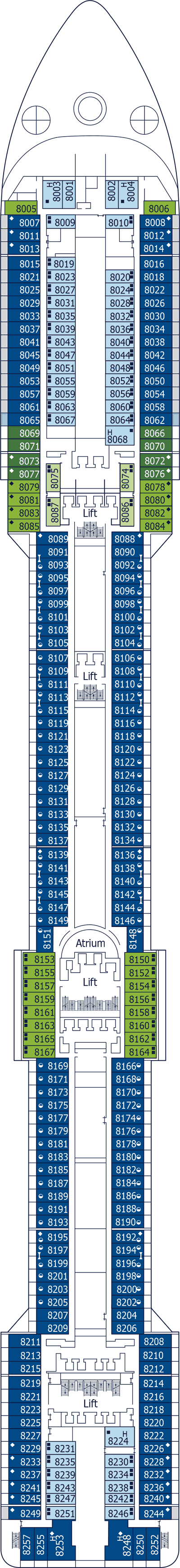 MSC Splendida - MSC Cruises - Deck 8 (Giotto)