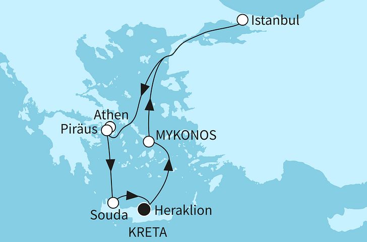 Impressionn zu Sommer 2025 - Mein Schiff 5 - Östliches Mittelmeer mit Istanbul