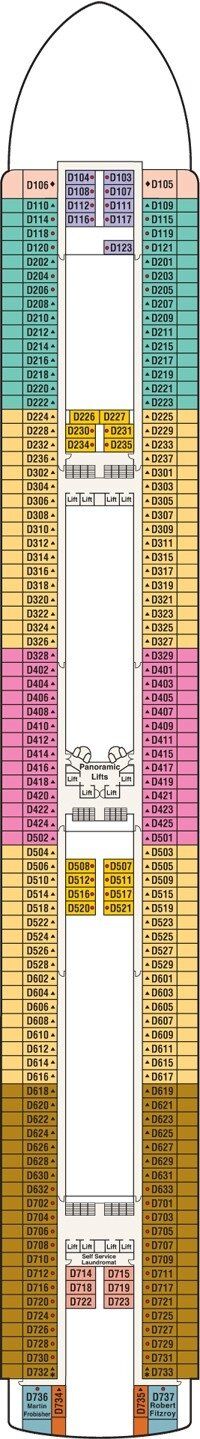 Grand Princess - Princess Cruises - Deck 9 (Dolphin)