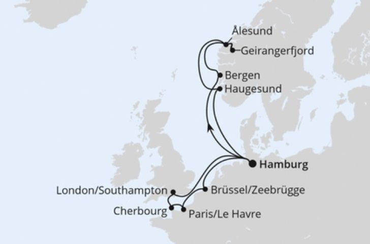 Impressionn zu Neue AIDAprima Winterreisen - Metropolen und Norwegen