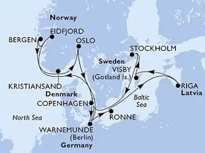 Perlen der Ostsee und Norwegens Fjorde