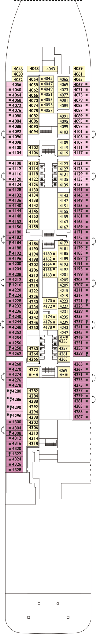 Costa Smeralda - Costa Kreuzfahrten - Deck 4 (Palermo)