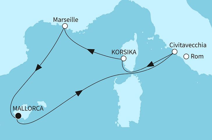 Impression zu Mein Schiff Suiten Sommer 2026 - Mein Schiff Flow - Willkommensreisen mit Korsika oder Marokko