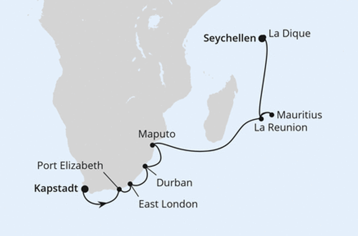 Impression zu AIDA Winter 2027/2028 - AIDAblu - Indischer Ozean mit Südafrika