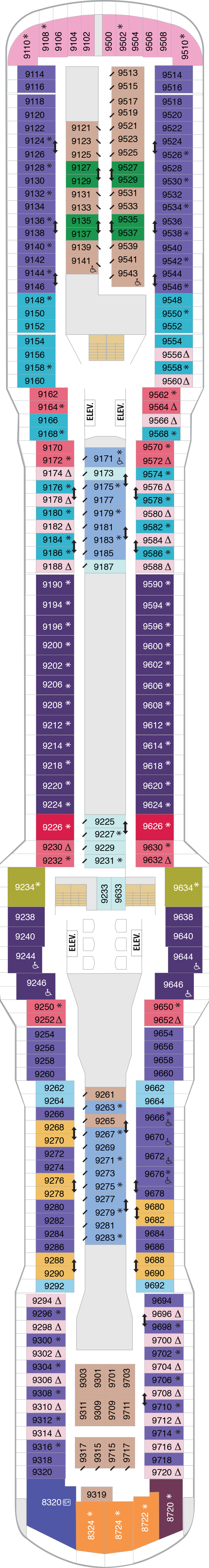 Odyssey of the Seas - Royal Caribbean International - Deck 9 (Deck 9)
