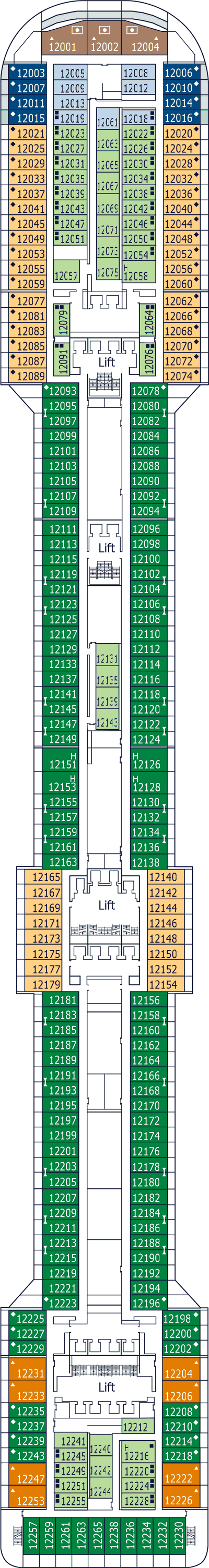 MSC Fantasia - MSC Cruises - Deck 12 (Incanto)