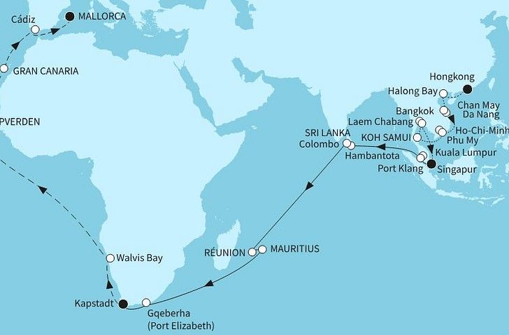 Impression zu Transreisen 2026 - Mein Schiff 6 - Große Weltentdecker-Route