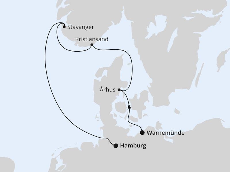 Kurzreise nach Norwegen ab Warnemünde
