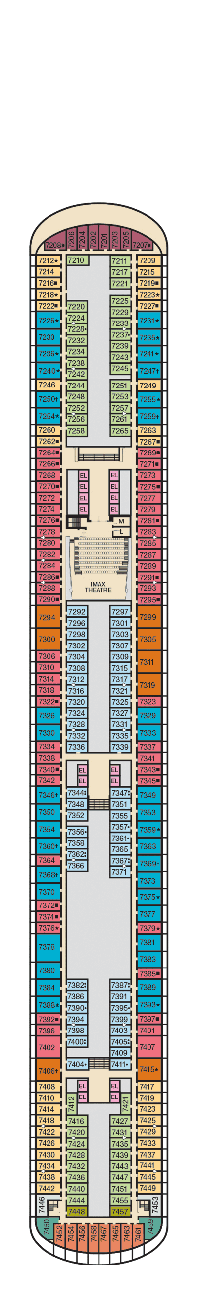 Carnival Horizon - Carnival Cruise Line - Deck 7 (Empress)