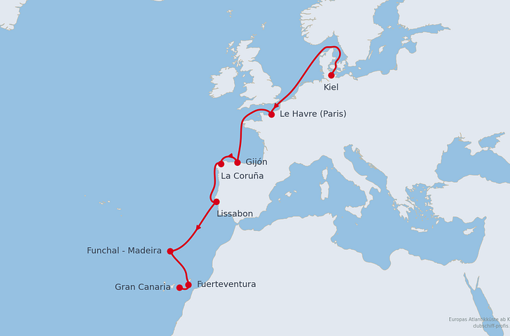 Impression zu Winter 2026/27 - AIDAprima - Europas Atlantikküste ab Kiel bis Gran Canaria