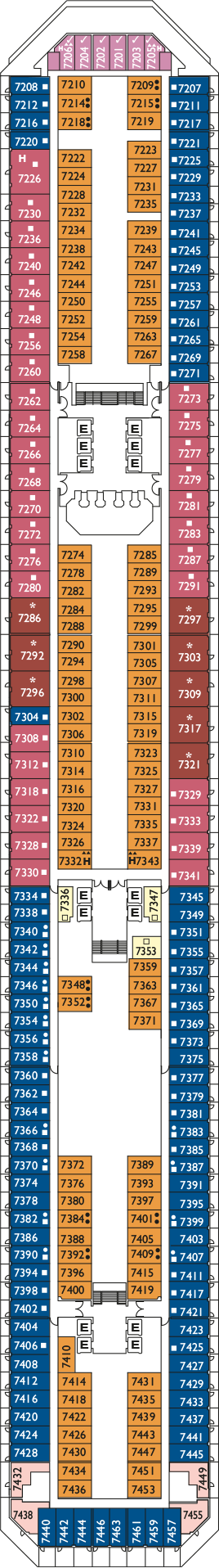 Costa Favolosa - Costa Kreuzfahrten - Deck 7 (Boboli)