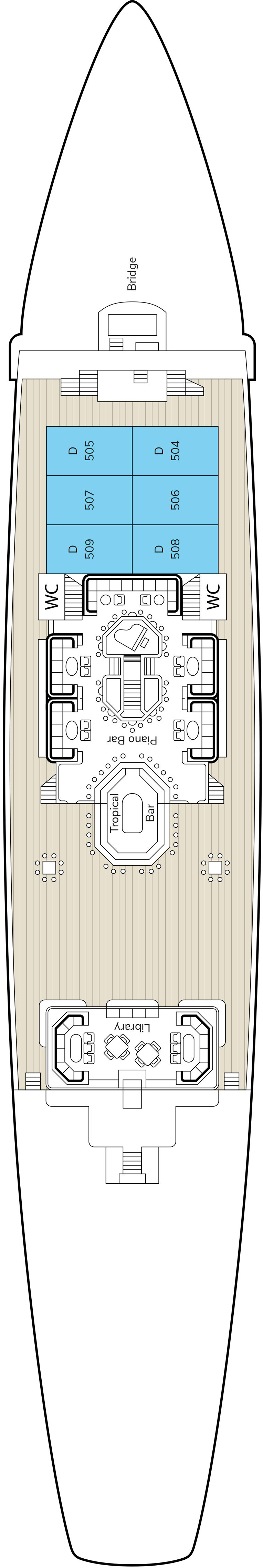 Star Clipper - Star Clippers - Deck 3 (Hauptdeck)