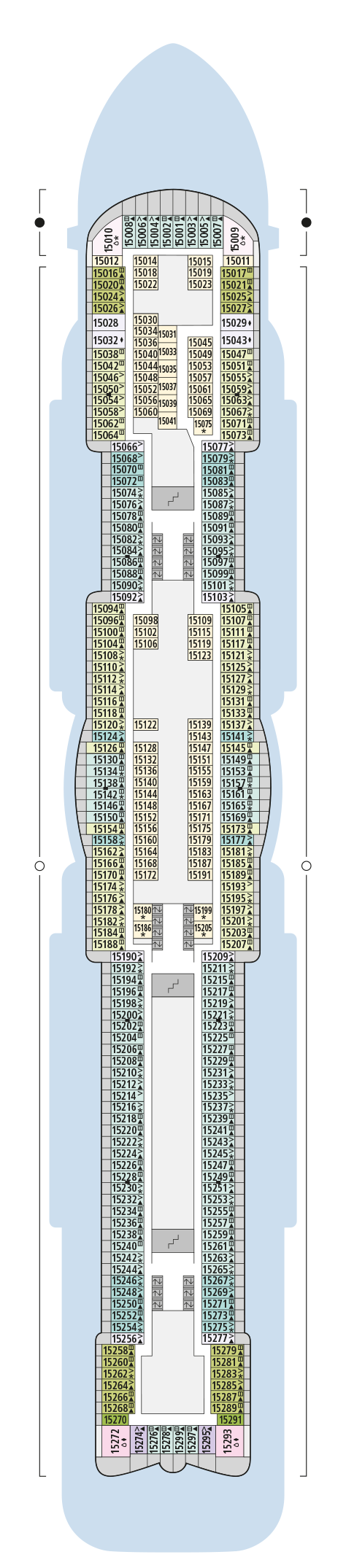 AIDAnova - AIDA Cruises - Deck 15 (Deck 15)