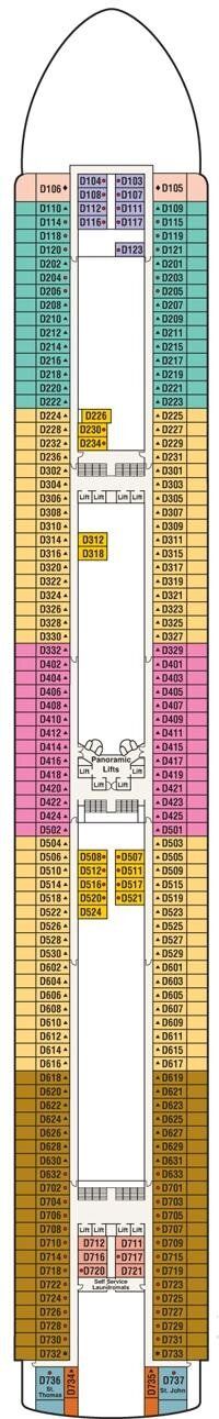 Caribbean Princess - Princess Cruises - Deck 9 (Dolphin)