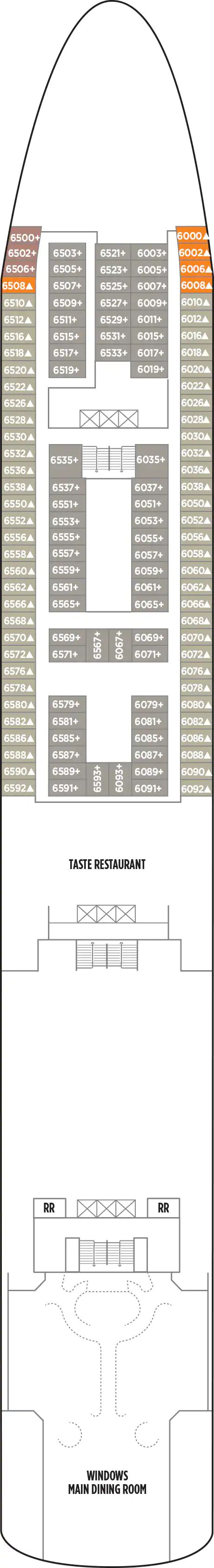 Norwegian Spirit - Norwegian Cruise Line - Deck 6 (Deck 06)