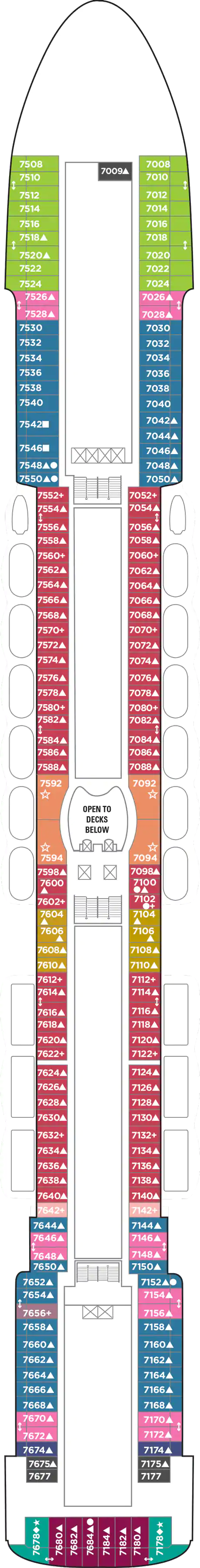 Pride of America - Norwegian Cruise Line - Deck 7 (Deck 07)