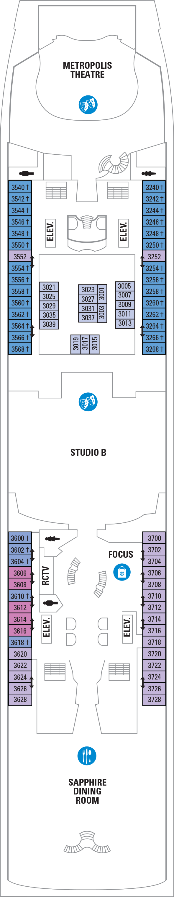 Navigator of the Seas - Royal Caribbean International - Deck 3