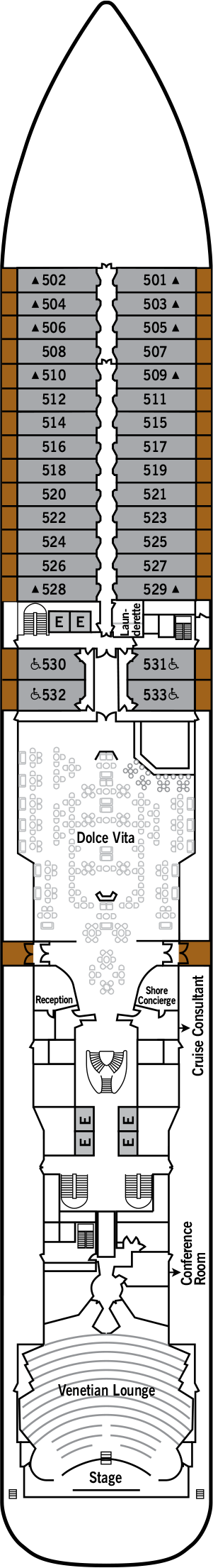 Silver Spirit - Silversea - Deck 5 (Deck 5)