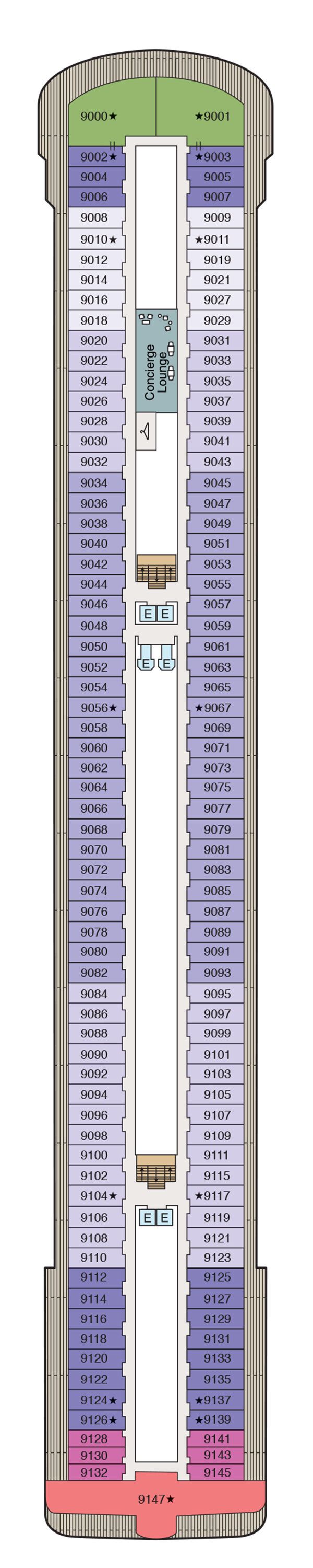 MS Allura - Oceania Cruises - Deck 9 (Deck 9)