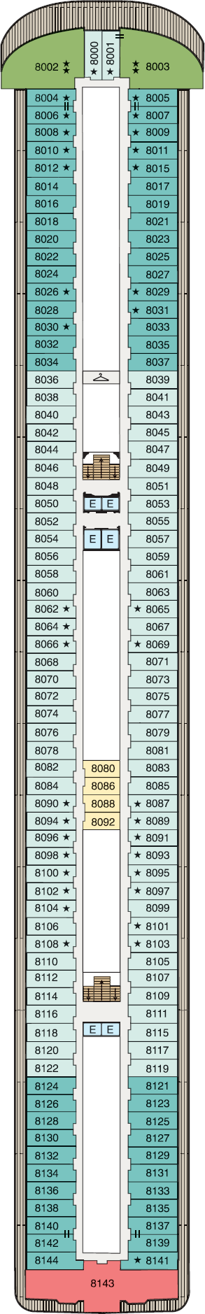 MS Riviera - Oceania Cruises - Deck 8 (Deck 8)