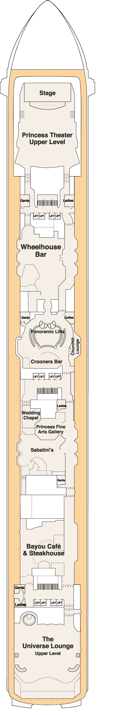 Coral Princess - Princess Cruises - Deck 7 (Promenade)