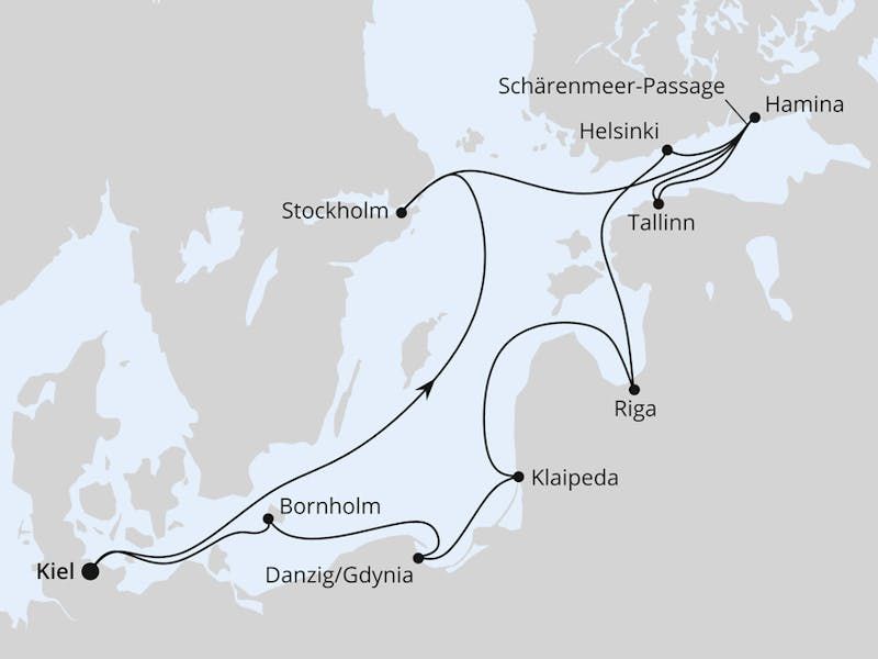 Schärengärten der Ostsee ab Kiel