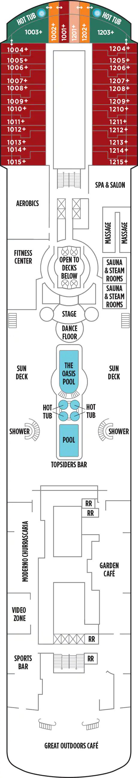 Norwegian Sun - Norwegian Cruise Line - Deck 11 (Pool-Deck 11)