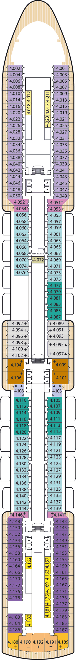 Queen Victoria - Cunard Line - Deck 4 (Deck 4)