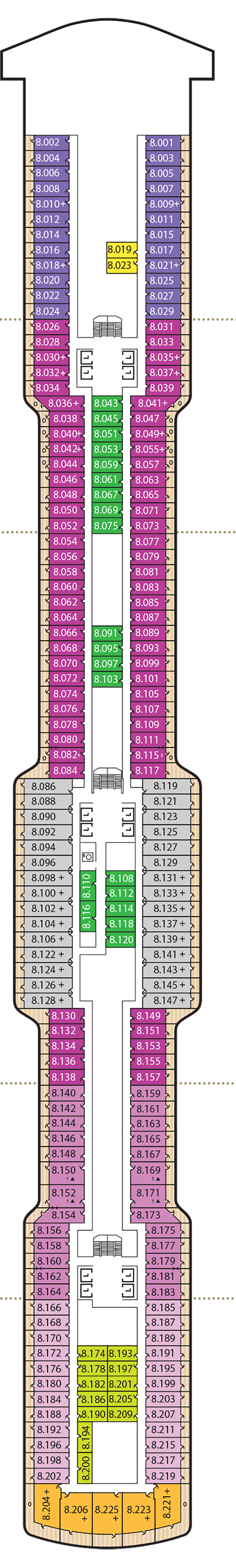 Queen Anne - Cunard Line - Deck 8 (Deck 8)