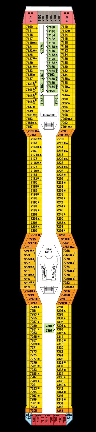 Celebrity Eclipse - Celebrity Cruises - Deck 7 (Sunrise Deck)