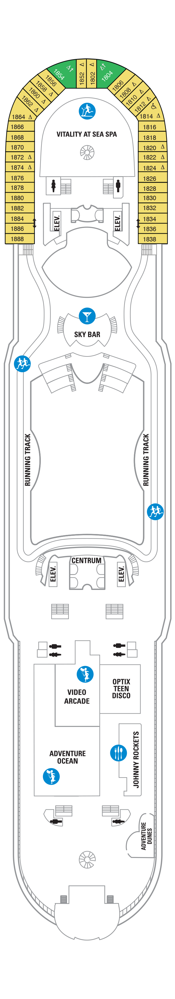 Adventure of the Seas - Royal Caribbean International - Deck 12
