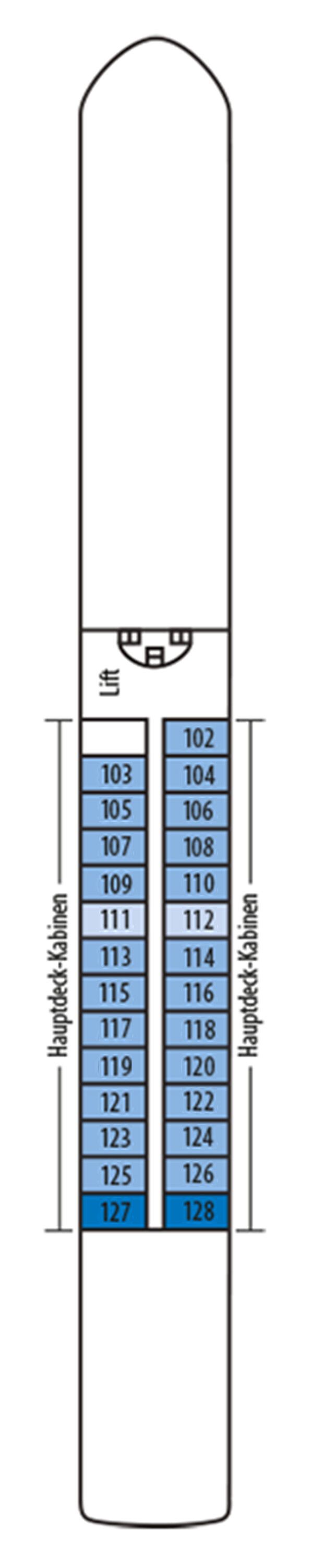 MS VistaRio - 1AVista - Deck 1 (Hauptdeck)