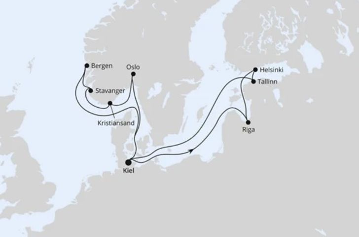 Impressionn zu Neue AIDAprima Winterreisen - Norwegen & Ostsee mit Lichterfest in Riga