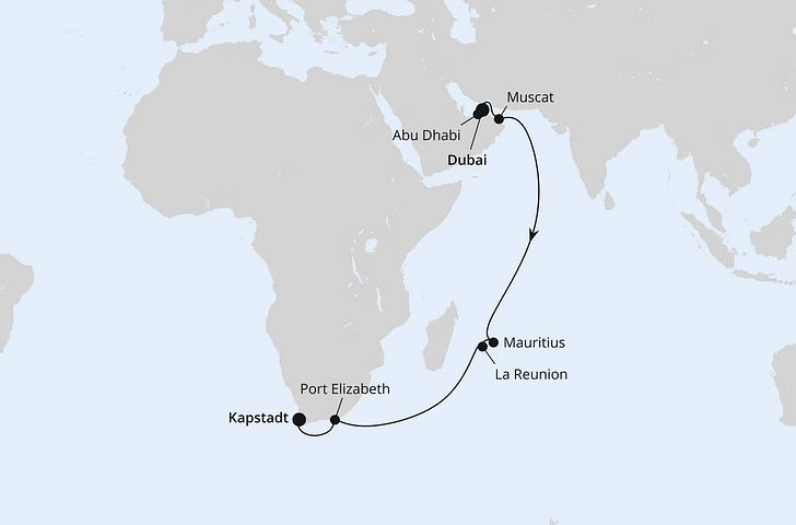 Impression zu Sommer 2027 - AIDAprima - Von Dubai über Mauritius nach Kapstadt