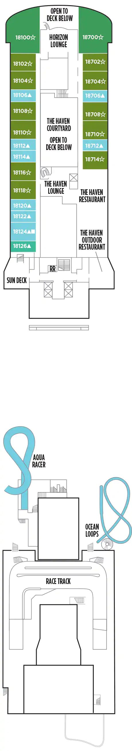 Norwegian Bliss - Norwegian Cruise Line - Deck 18 (Deck 18)