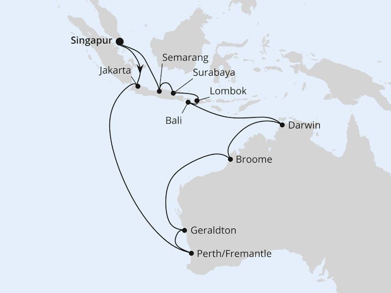 Australien, Indonesien & Singapur